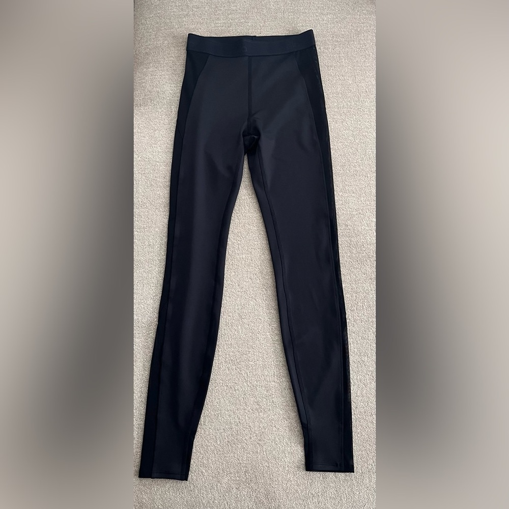 Alo Yoga Black Mesh Performance Leggings